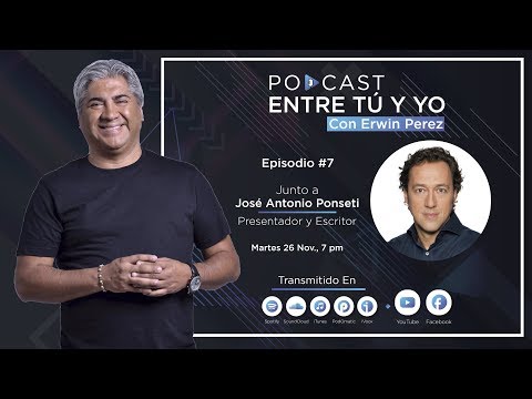 Erwin Pérez entrevista al presentador español José Antonio Ponseti