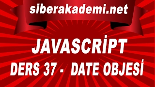 Javascript Dersleri 37 - Date Objesi