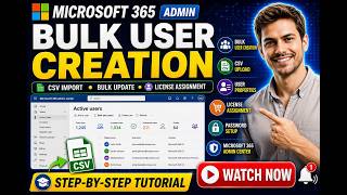 Microsoft 365 Bulk User Creation | Create & License Users Using CSV | M365 Admin Center