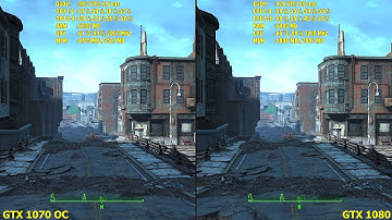 GTX 1080 Stock Vs GTX 1070 Overclocked 1440p Fallout 4 Ultra Settings Frame Rate Comparison