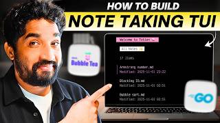 Build a Note Taking App that Runs in Your Terminal using Golang & Bubble Tea | In Hindi | Day 63/100 screenshot 4