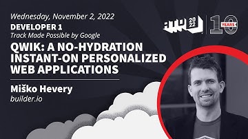 QWIK: A No-Hydration Instant-On Personalized Web Applications - Misko Hevery