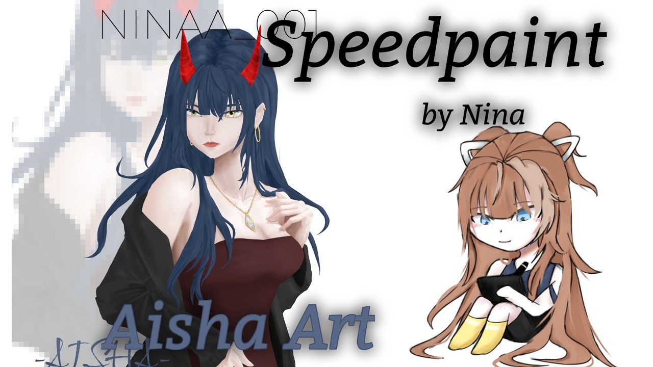 ダンスの油画 Aisha 作 Aisha Art Speedpaint -by ‪@ninaa_001‬ | ‪@Aishacyy‬ - YouTube