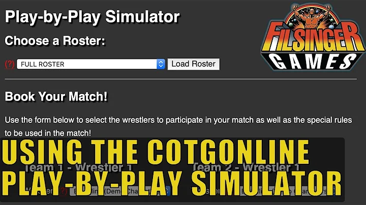 COTGOnline.com Play-By-Play Simulator HOW TO | Fil...