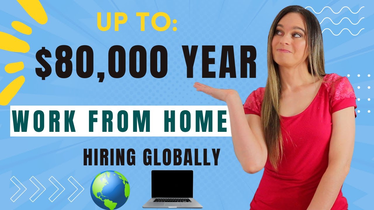 Up To $80,000 YEAR | 3 Work From Home Jobs Hiring GLOBALLY | Computer ...