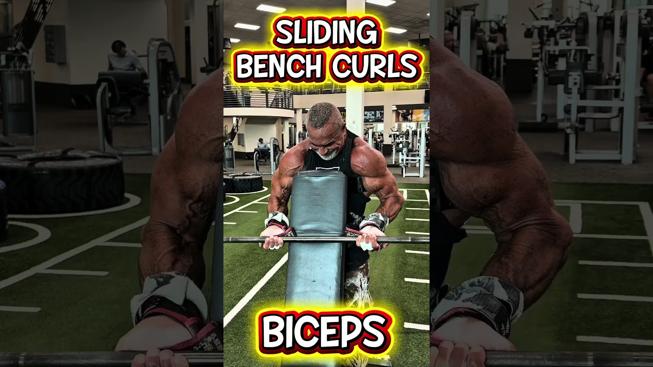 SLIDING BENCH CURLS MACGYVER STYLE #workout #MACGYVER #motivation #muscle #workouttips