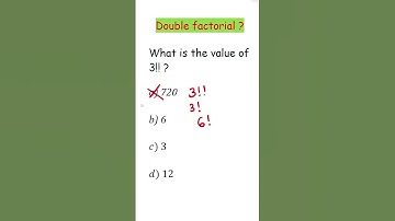 Find the double factorial of 3 || Mathematics #shorts #maths