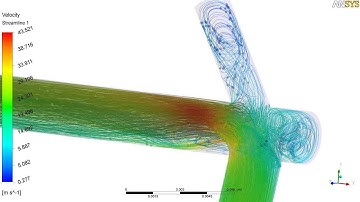 ansys 14.0 fluid flow (cfx), animated streamline, 2nd test video