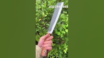 Dao tông mà rèn thủ công từ thép nhíp đã được chưa các bác còn điều gì cần đổi không ? #shorts