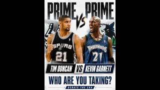 Prime Duncan or prime KG? Pick your franchise big.#NBADebate #PrimeVsPrime