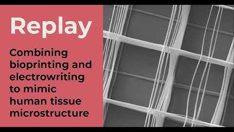 REPLAY | Masterclass - Combining bioprinting & electrowriting to mimic human tissue microstructure