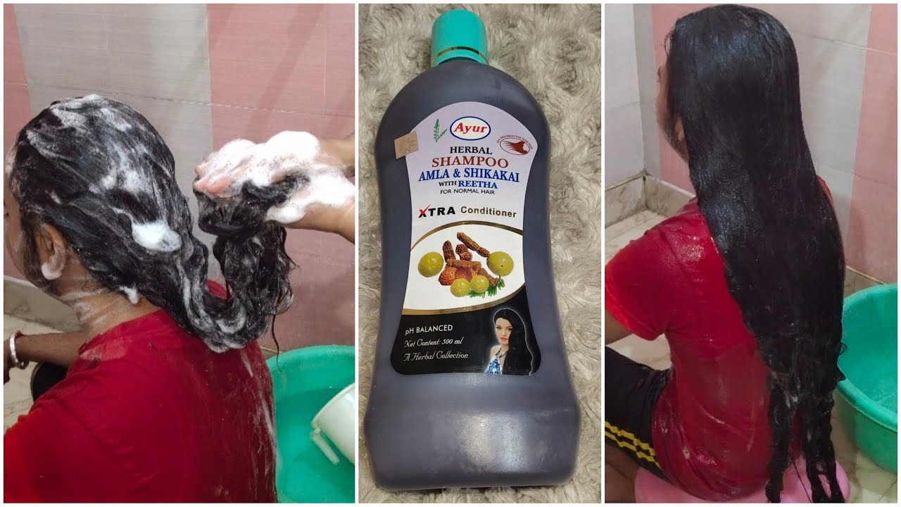 Ayur amla, reetha shikakai herbal shampoo review and demo// sikh boy long hair routine