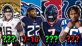 AFC South 2023-24 NFL Record Predictions!