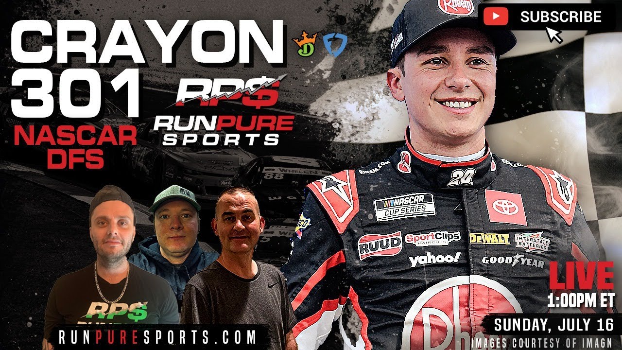 nascar-preview-crayon-301-draftkings-and-fanduel-dfs-picks-youtube