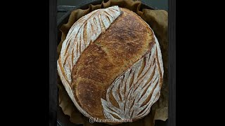 Double leaf pattern- how to score art on your bread