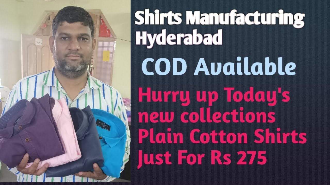 Shirts Manufacturing Hyderabad, Shirt Wholesale Hyderabad Single piece