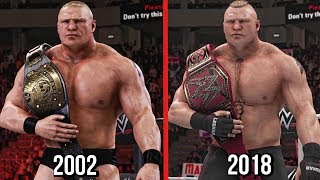 All Brock Lesnar Championship Wins In Wwe 2002 To 2018 Wwe 2K19