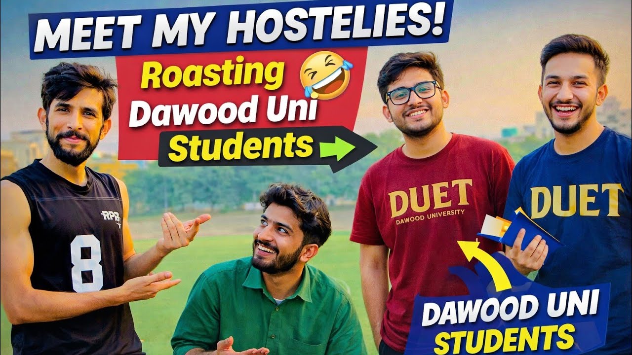 Introduce my hostelies with my viewers and making fun of Dawood university students 😂😁