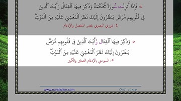 ويقول الذين آمنوا لولا نزلت سورة فإذا أنزلت سورة محكمة وذكر فيها القتال رأيت الذين في قلوبهم مرض ينظ