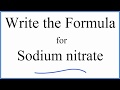 Sodium and Nitrate Chemistry Concepts