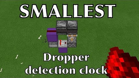 2 Minute Tutorial: Smallest dropper clock for item transport systems in Minecraft bedrock
