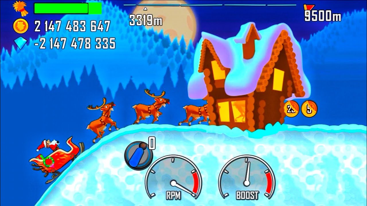 hill climb racing - sleigh on northpole 