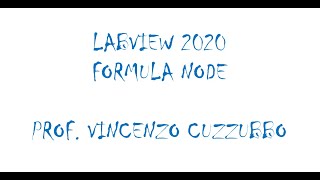 LabView 2020 - 17 - Formula Node