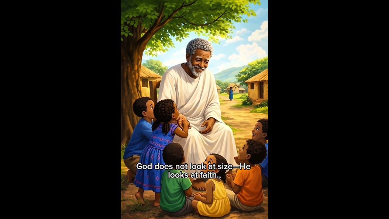 #God is greater than the giant in your life #youtubeshorts #LivingBibleStories#FaithOverFear