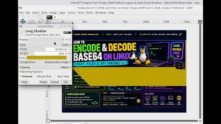 ChatGPT Creates Tech Poster, GIMP Refines Layout &amp; Adds Drop Shadow – Hybrid Workflow!