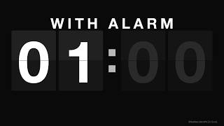 1 Minute Timer with Alarm — Split-Flap Countdown Clock