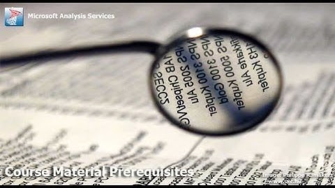 Analysis Services - 01 Prerequisite Guide