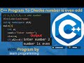C++ Program To Check Weather a Number is Odd or Even in Hindi | @Learnprogramming786