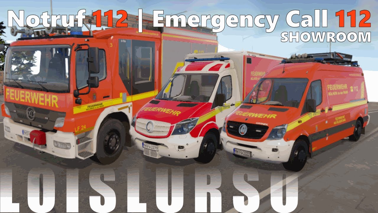 Notruf 112 - Die Feuerwehr Simulation 2: Showroom - Hälytysajoneuvoja  tutkailussa 