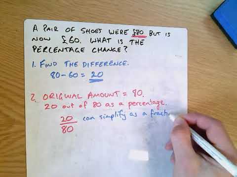 Percentage change non calculator