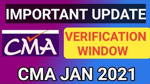 Important Update - Verification Of Answers Dec 2020 Attempt Window Open Date | CMA pradip purohit