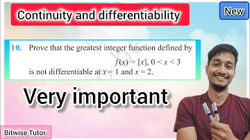 Prove that the greatest integer function f(x) = [x]  is not differentiable at x = 1 and x = 2