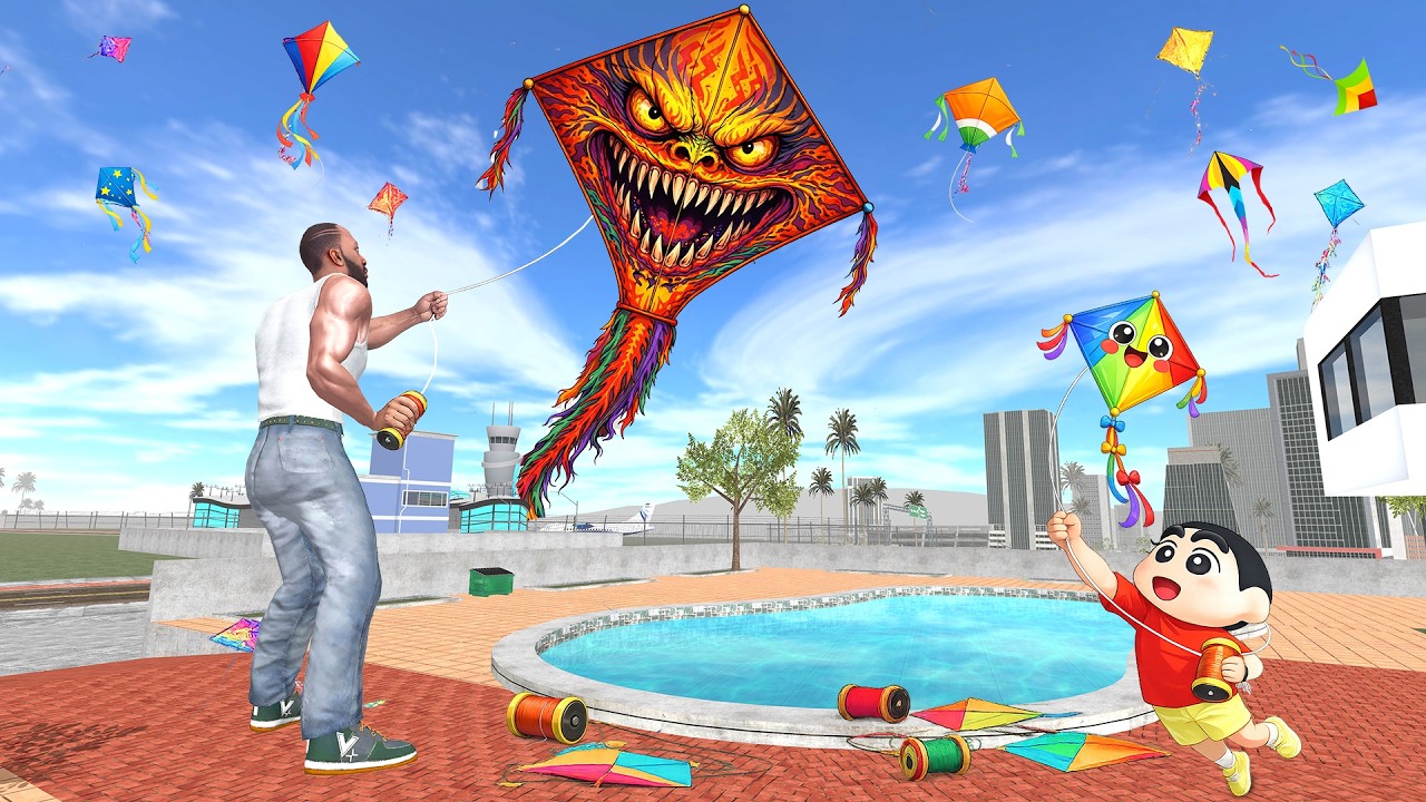 Franklin Celebrate Makar Sankranti in Indian Bike Driving 3D