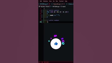 PATTERN-40||Number Pyramid pattern in C++ programming #shorts