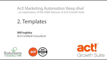 Act! Marketing Automation (AMA). No.2 Template Editor