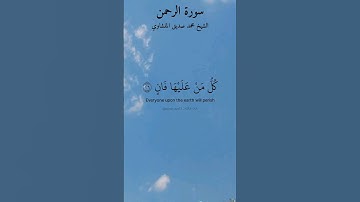 ماتيسر من سورة الرحمن بصوت الشيخ محمد صديق المنشاوي رحمه الله