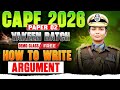 CAPF 2026 | Paper 02 | FREE Demo Class | How to Write Argument | Yakeen Batch