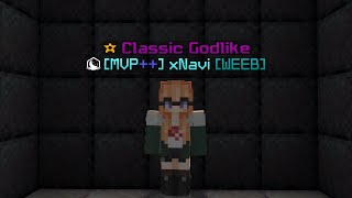 Getting Classic Godlike in Hypixel Duels (but lag tries to stop me).
