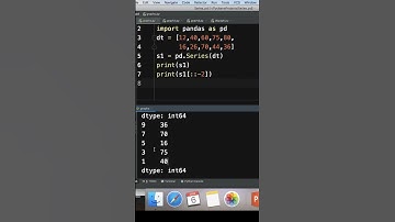 CBSE Class 12 Informatic Practices,1 Minute Revision,Python pandas, Slicing Series-Negative Step