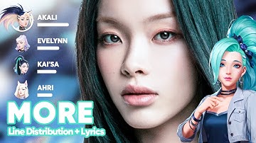 K/DA - MORE (Line Distribution + Lyrics Karaoke) PATREON REQUESTED
