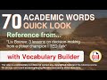 70 Academic Words Quick Look Ref from 