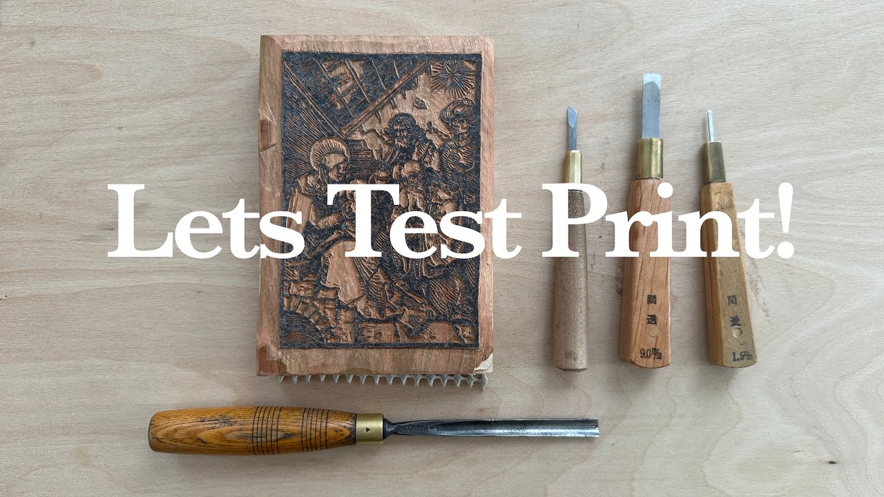 Dürer Meets Japanese Woodblock Printing: Test Printing #mokuhanga #woodcut #printmaking