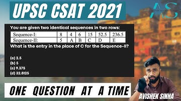8 , 4 , 6 , 15 , 52.5 , 236.5 ... | UPSC | CSAT 2021 | Aptitude With Avishek Sinha | Number Series |