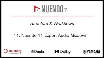 11. Nuendo 11 Export Audio Mixdown