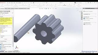 Gear & Shaft of Rotary Gear Pump in SolidWorks