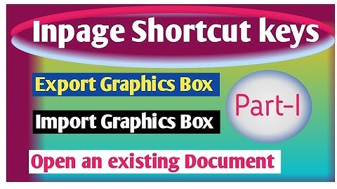 inpage shortcut keys